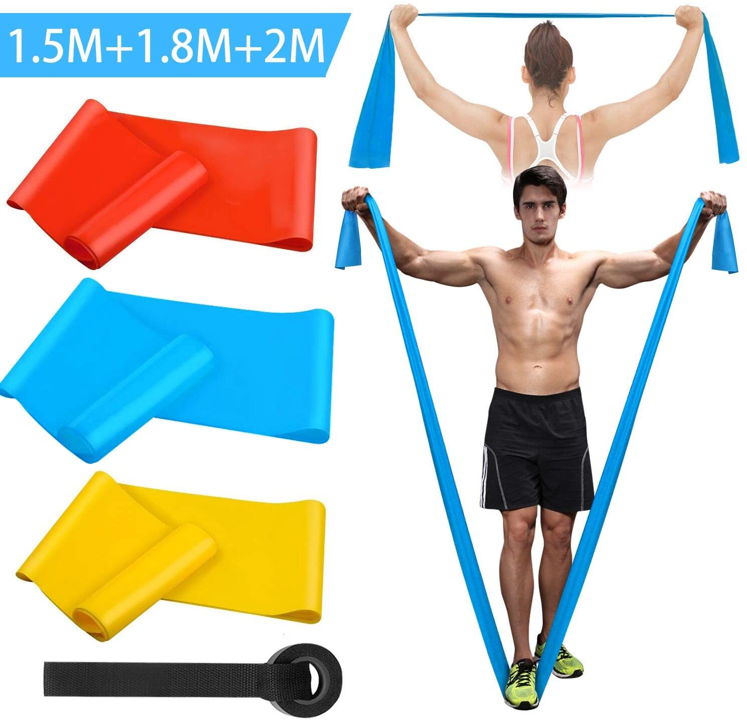 Crossfit Equipment - 탄성 피트니스 밴드 3Pcs 저항 밴드